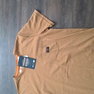 Traeger & Dickies Men's Size Medium Cooling Temp-iQ Brown Tee Shirt NWT